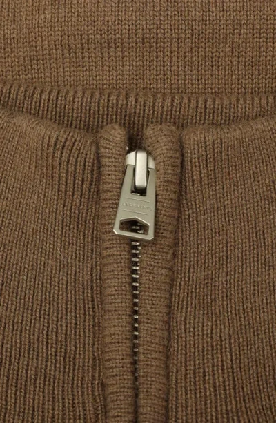 Allsaints Zip-up Poncho In Brown