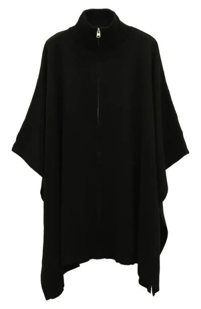 Allsaints Zip-up Poncho In Black
