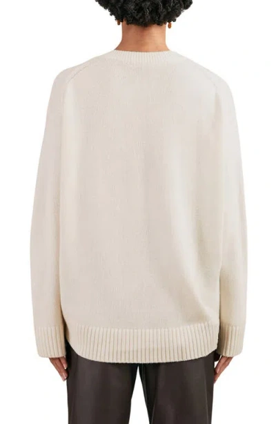 Reiss Cream Wool-cashmere Crew-neck Jumper In Neutral