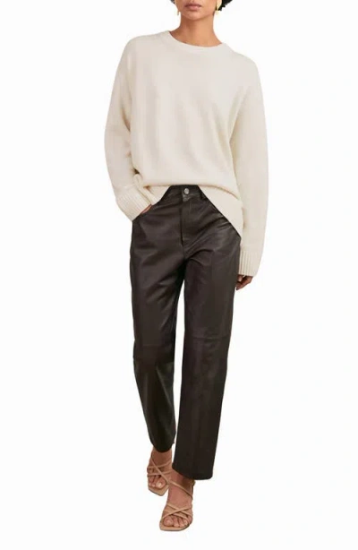 Reiss Cream Wool-cashmere Crew-neck Jumper In Neutral