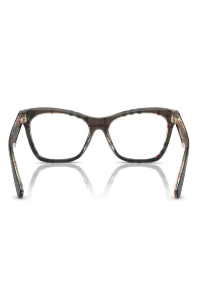 Burberry 52mm Cat Eye Optical Glasses In Black