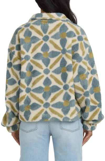 Billabong All The Time High Pile Fleece Quarter Zip Pullover In Multi