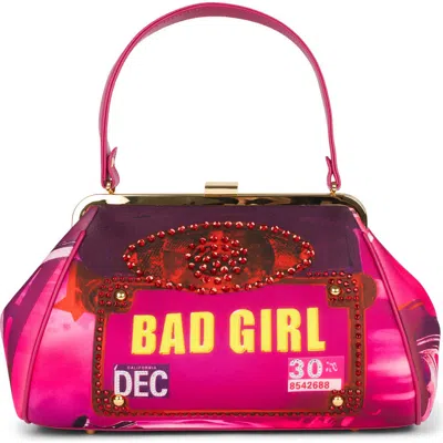 Jeffrey Campbell Beep-beep Top Handle Bag In Burgundy