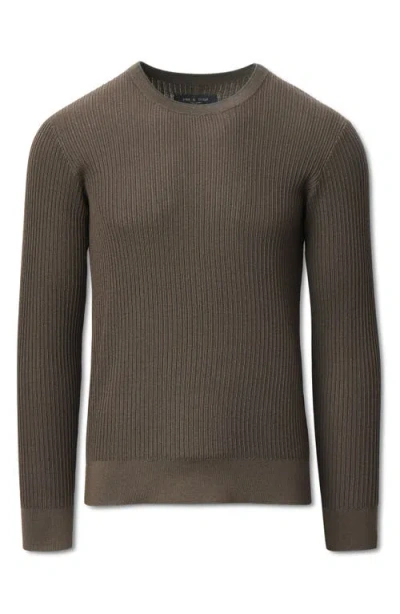 Rag & Bone Jayce Silk & Cotton Sweater In Brown