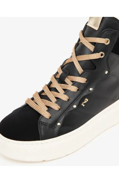 Nerogiardini Quilted High Top Sneaker In Black