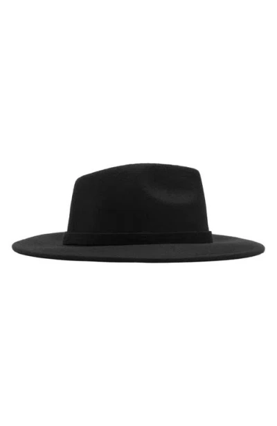 Mango Wool Felt Fedora In Black