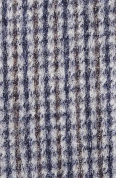 Dra Maggie Blockcheck Wool Blend Wrap Coat In Blue