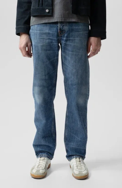 Nudie Jeans Nudie Rad Rufus High Waist Straight Leg Jeans In Blue
