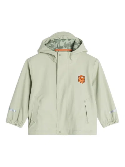 Maison Kitsuné X Hunter Hooded Rain Jacket In Green