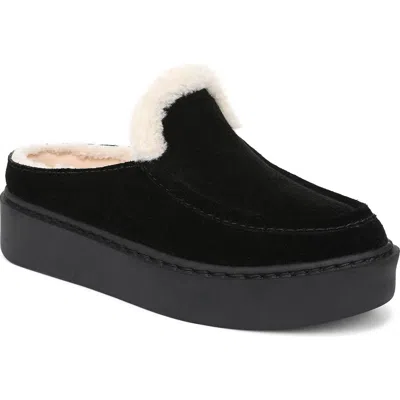 Favorite Daughter Sunny Faux Shearling Platform Clog In Animal Print