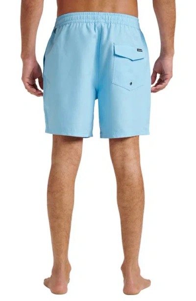 Quiksilver Everyday Solid Volley Swim Trunks In Blue