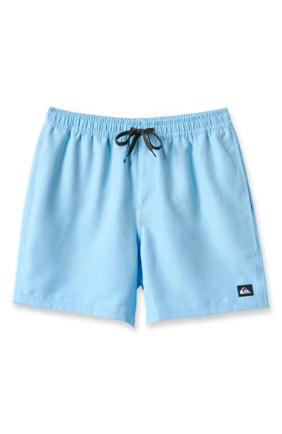 Quiksilver Everyday Solid Volley Swim Trunks In Blue