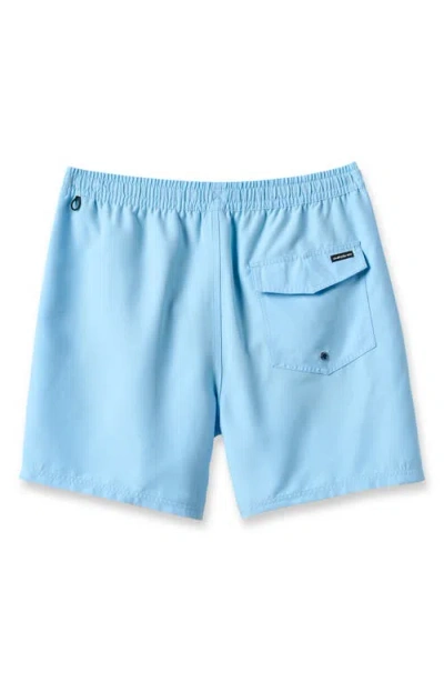 Quiksilver Everyday Solid Volley Swim Trunks In Blue