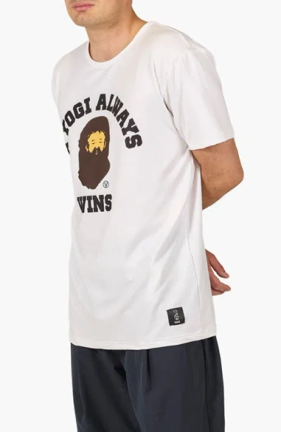 Vast A Yogi Always Wins Performance Graphic T-shirt In White