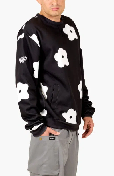 Vast Flower Patch Sweatshirt In Black