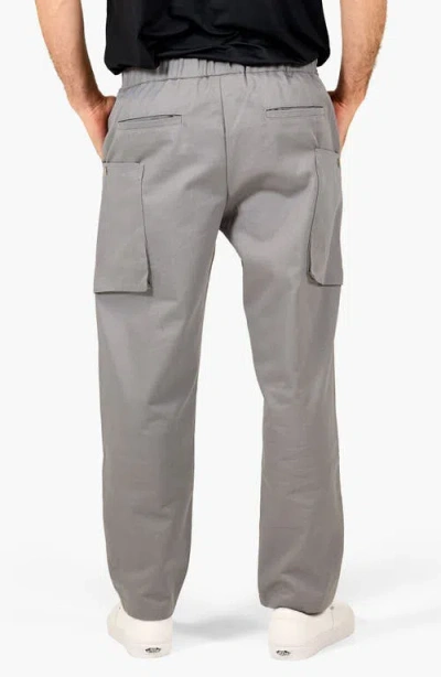 Vast Belted Twill Cargo Pants In Gray