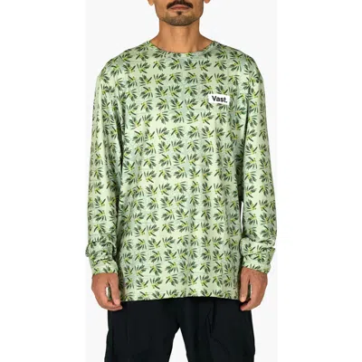 Vast Peace Aqua Terra Performance Long Sleeve T-shirt In Green