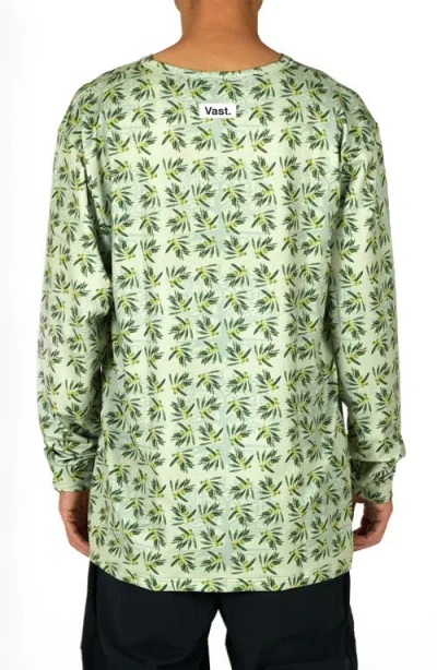 Vast Peace Aqua Terra Performance Long Sleeve T-shirt In Green