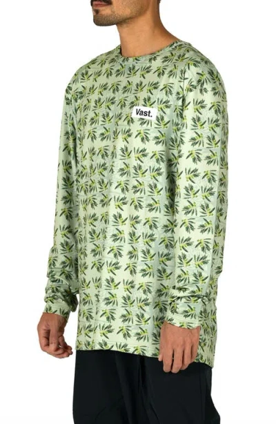 Vast Peace Aqua Terra Performance Long Sleeve T-shirt In Green