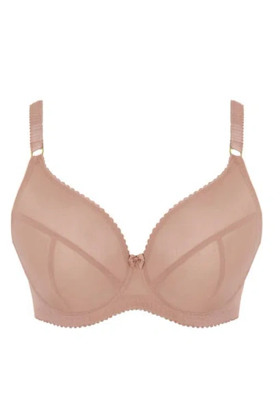 Panache Liberty Underwire Sheer Mesh Bra In Brown