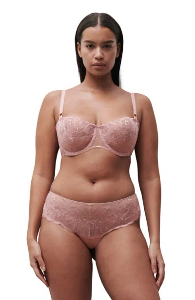 Chantelle Lingerie Fleurs Hipster Tanga In Pink