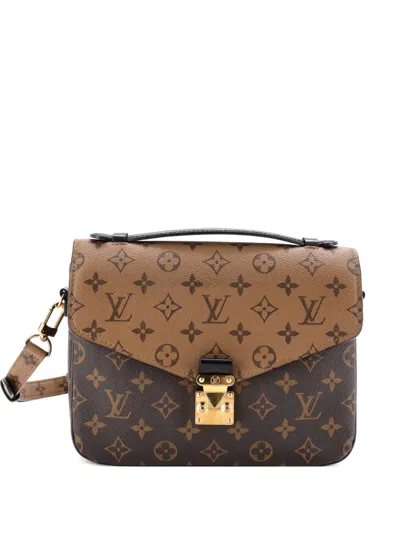 Pre-owned Louis Vuitton Pochette Metis Reverse Monogram Canvas Crossbody Bag