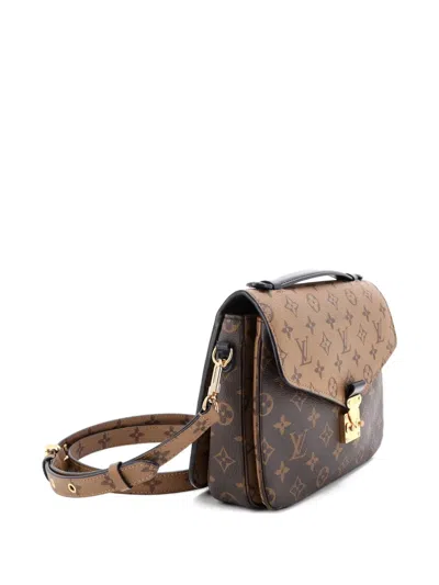 Pre-owned Louis Vuitton Pochette Metis Reverse Monogram Canvas Crossbody Bag