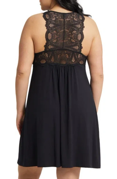 Fleur't Belle Epoque Fuller Cup Lace Chemise In Black