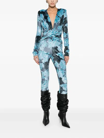 花卉印花连体长裤