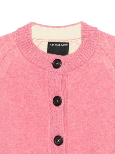 B.b. Walace ボタン カーディガン In Pink