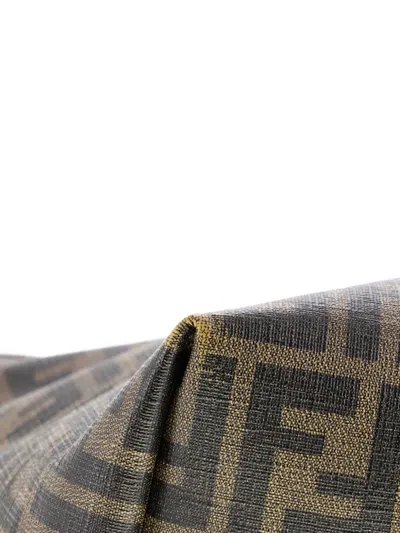 Pre-owned Fendi Roll Zucca Coated Canvas Large Tote Bag
