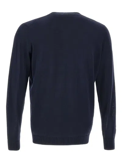 Filippo De Laurentiis Ribbed Crew-neck Sweater In Blue