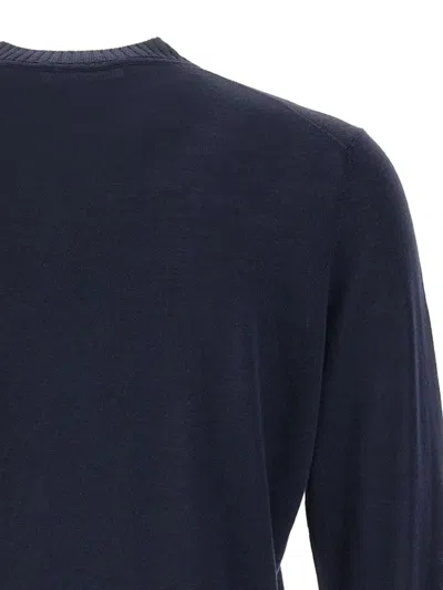 Filippo De Laurentiis Ribbed Crew-neck Sweater In Blue