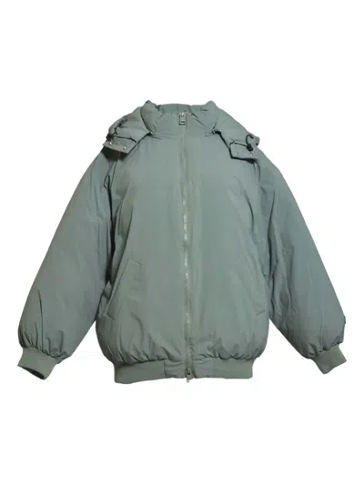 Msgm Zip-fastening Coat In Green