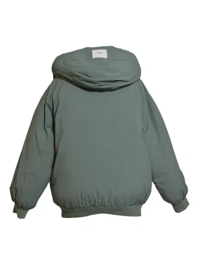 Msgm Zip-fastening Coat In Green