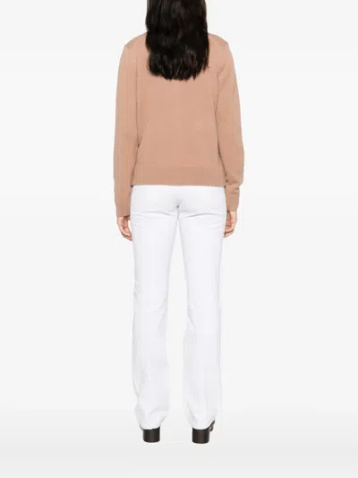 Maison Kitsuné Baby Fox Wool Cardigan In Neutral