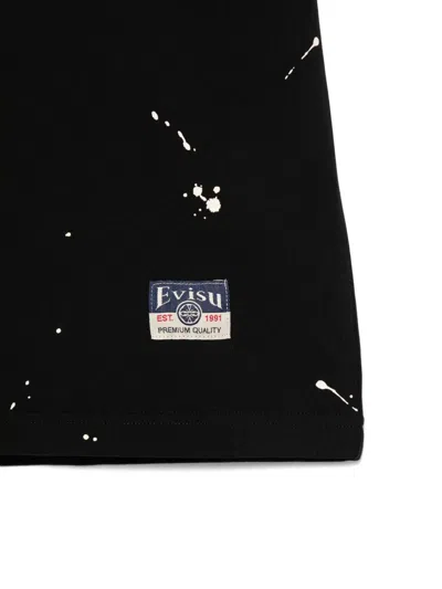 Evisu Printed T-shirt In Black