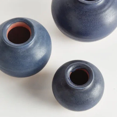 Napa Home & Garden Gavin Bud Vases, Set Of 3 In Blue