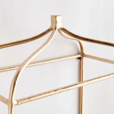 Napa Home & Garden Abbey Mirrored Wall Shelves Set Of 2 In Gold