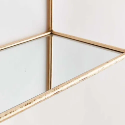 Napa Home & Garden Abbey Mirrored Wall Shelves Set Of 2 In Gold