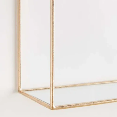 Napa Home & Garden Duncan Mirrored Wall Shelves Set Of 4 In Gold
