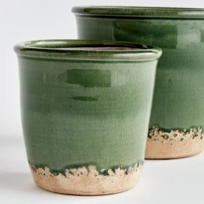 Napa Home & Garden Maisha Flowerpot Planters, Set Of 2 In Green