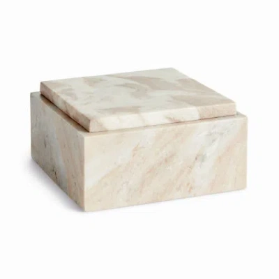 Napa Home & Garden Jaqueline Square Lidded Box Wide In Neutral