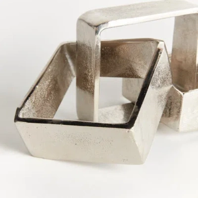 Napa Home & Garden Corbin Square Chain Sculpture In Silver