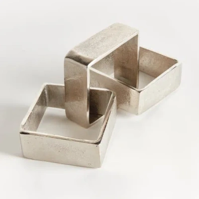 Napa Home & Garden Corbin Square Chain Sculpture In Silver