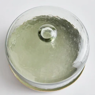 Napa Home & Garden Kammie Serving Tray With Cloche Large In Green