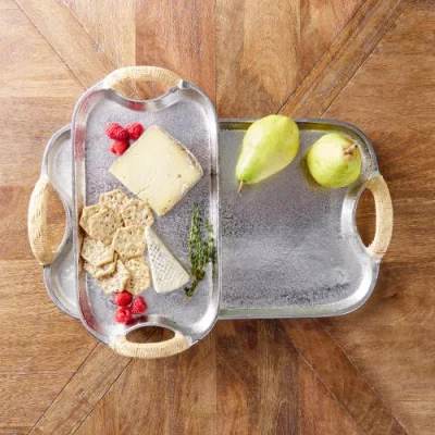 Napa Home & Garden Helena Decorative Trays Set Of 2 In Silver