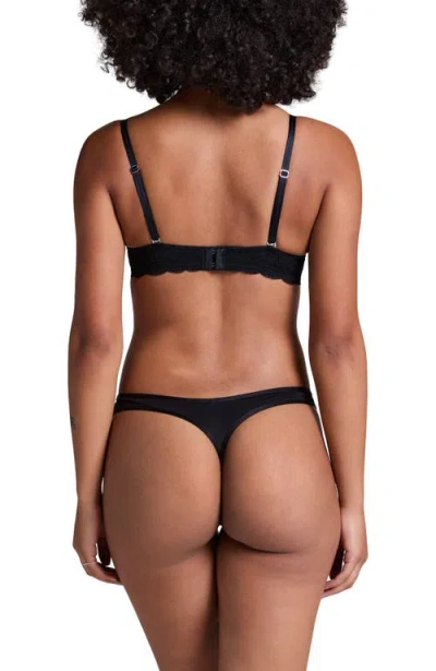 Hunkemoller Angie Padded Strapless Underwired Bra In Black