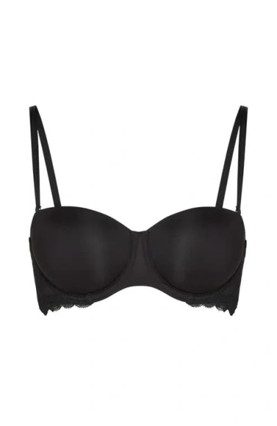 Hunkemoller Angie Padded Strapless Underwired Bra In Black