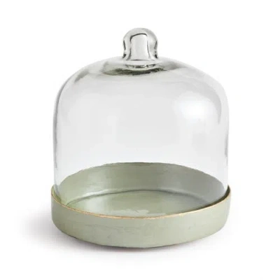 Napa Home & Garden Kammie Serving Tray With Cloche Small In Green